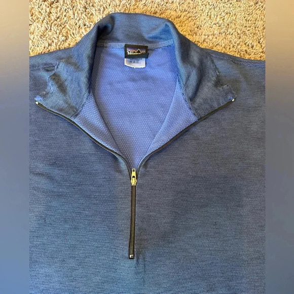Patagonia Capilene Cool Daily Shirt Long Sleeve Quarter Zip Blue Size Large - Picture 3 of 12
